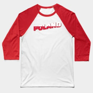 Poland Vintage style retro souvenir Baseball T-Shirt